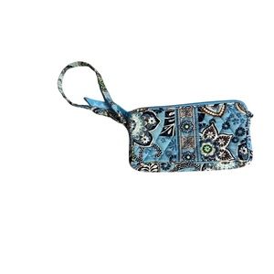 Vera Bradley wristlet retired print Bali blue